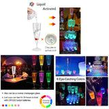 6 Pcs LED Wine Champagne Glasses Water Liquid Activated Flash Light High Legged Glass Party Christmas Vase New Year Decor