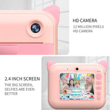 Instant Camera No Ink Digital Cameras Lightweight Printing Picture Toys Pink
