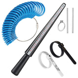 Size Measuring Tool Set, Mandrel Sizer Gauge, Sizing Stick And Ring Gauge For Finger Jewelry Making