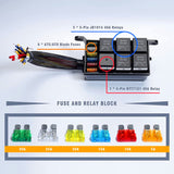 Improved 12V/24V Fuse and Box for Car Slots Relay Kit with 6 Fuses Thermostability Waterprooffor Truck Marine Motorcycle