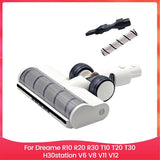Vacuum Electric Floor Brush for R10 R20 R30 V11 V12 Spare Parts Floor Soft Roller Brush Head with LED Dust Lights