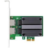 For I226 Chip Network Card 2500Mbps PCIe to RJ45 2.5G Gigabit Ethernet Dual Ports 100/1000/2500Mbps Lan Card