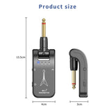 WS-1 2.4GHz Wireless Guitar System Rechargeable Audio Transmitter and Receiver 4 Channels 30m 282º Rotatable Head 5H Endurance