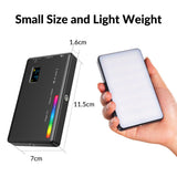 W140 RGB LED Video Light Lamp Photography Fill Light CRI95+ 2500-9000K Dimmable 20 Lighting Effects LCD Display Cold Shoe