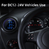 2" 52mm Digital LCD Three Pressure Gauge + Electrical Sensors 1/8NPT PSI Suspension Air Ride for Car Truck 12V