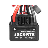 SC8 RTR Waterproof 120A Brushless ESC Speed Controller 2-4S Lipo Fit 3660 3674 Motor For 1/10 1/8 RC Car