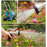 Watering Hose Sprinkler High Pressure Wash Garden Storage Car Frame Water Gun Tool Set