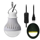 Usb Portable Led Bulb With 2.5m On/off Switch Cable For Indoor Outdoor Camping