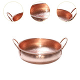 Hammered Copper Serving Bowl/Hot Pan - No Lid, Decorative Cooking Pot