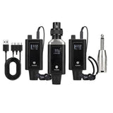 UHF Stereo Wireless Monitor System with 2 Receivers Portable Real-Time Earphones for Singer Band Rehearsal Performance