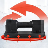 Large Electric Vacuum Suction Cup with Pressure Gauge - Heavy-Duty Hand-held Strong Suckers for Granite, Glass, and Tile Lifting