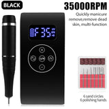 35000RPM Nail Drill Machine Cordless Electric Pedicure Manicure Nail Polishing Pen With UV Nail Dryer Lamp For Acrylic Gel Nails