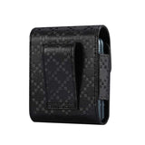 Leather Phone Case For Samsung Galaxy Z Flip 3 Folded Waist Bag Magnetic Belt Clip Holster Cover For Cell Phone