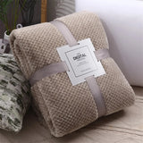 Solid colored thick flannel nap blanket, Christmas gift