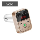 VIKEFON Bluetooth 5.0 FM Transmitter Receiver TF Handsfree Kit 2.1A Dual USB Charger Audio Wireless Car Adapter