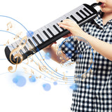 37 Keys Instrument Air Piano Keyboard with Soft Blow Pipe 2 Blowing Nozzles Melodica Wind Instruments