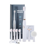 Multifunctional Electric Adult USB Sonic Soft Bristle Toothbrush Portable Household Beauty Cleansing Instrument