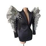 Hot selling sexy and fashionable suit style ultra short skirt, dress, performance, evening party host costume