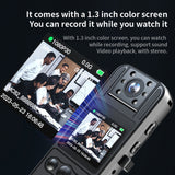 1080P Camera with Audio and Video Wearable Body Cam Mini Webcam 180° Rotatable Lens for Law Enforcement Recording
