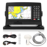 GPS Chart Plotter Satellite Navigator Transponder with GNSS Antenna Dual Map System IPX6 Waterproof for Marine Boat