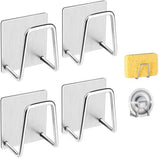 4-PACK Sponge Holders For Kitchen Sink, Strong Adhesive Small Sponge Holder