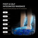 Soft K68 Calnd Foot Massager - 2-in-1 Foldable Ottoman. Tap Shiatsu & Air Compression Massage with Heat.