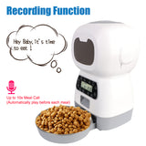 Pet Feeder Automatic Timer EU Plug For Cats Dogs Pet Supplies Stainless Steel Bowl Smart Food Dispenser 2 Ways Power Supply 3.5L