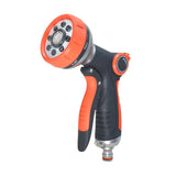 High Pressure Garden Head Ergonomic Water Hose Sprayer with 5 Spray Patterns for Watering Plants Cleaning Cars Showering