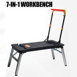 250KG Portable Mobile Platform Ladder 7 in 1 workbench horse stool stainless steel diy mobile platform ladder