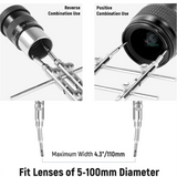 Lens Sucker Spanner Kit, IC Pick-Up Vacuum Pen with 7 Interchangeable Suction Cups and Curved Tips