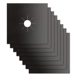 15 Piece Gas Stove Protectors Cooker Cover Liner Clean Mat Pad Gas Stove Stovetop Protector Black