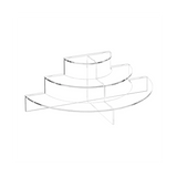 Stand,Clear Acrylic Legs Half Moon Server Cupcake Dessert Stand for Display or Collections