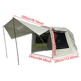 Outdoor Rear Extension Waterproof Trailer Camping Shelter Canopy Car Trunk Tent For CUVs, SUVs, Mini