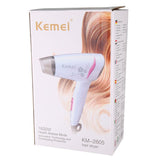 Kemei hair dryer KM-2605 foldable hair dryer for student and travel