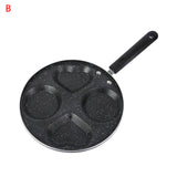 Four-Hole Omelet Pan For Eggs Ham Steak Pan Cake Maker Frying Pans Creative No Oil-Smoke Pan Non-Stick Pan Grill Pan Cooking Pot
