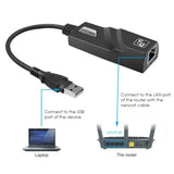 Ethernet LAN adapter with to RJ45 cable, 10/100Mbps cable for My Box Xiaomi, PC, Windows 10, USB 3.0 network card