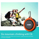 C6 Waterproof Speaker Suction Cup Mini Bluetooth-compatible Stereo Speaker Outdoor Sports Mini