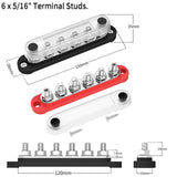 Car Negative Bar 150A Terminal 12V Power Distribution Block M8 Termianl Bus for Automotive Boat