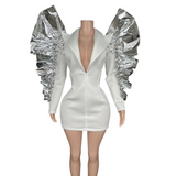 Hot selling sexy and fashionable suit style ultra short skirt, dress, performance, evening party host costume