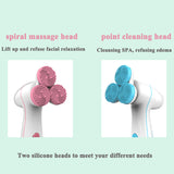 Sonic Silicone Facial Cleansing Brush Blackhead Removal Acne Pore Cleanser Machine Peeling Face Washing Brush Device With Base