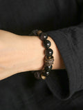 Hand Shaped Ebony Mixed With Obsidian