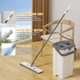 1pc Spray Mop For Floor Cleaning, Wet And Dry Use, Floor Cleaning System, Stainless-Steel Handle Mop, 4 Washable & Reusable Microfiber Mop Heads For Home Wall Window Cleaning