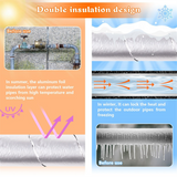2Inch Wide X 32.8 Ft Outdoor Foam and Foil Pipe Wrap Insulation Tape Self Adhesive (2 Roll)