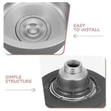 Round Bar Sink 11 Inch Stainless Steel Single Bowl Kitchen Sinks for RV Outdoor Small Sink Kitchen Assembly