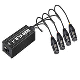 4-Channel XLR Audio and Network Cable Extender, DMX512 Network Signal Extender for Stage Sound Lighting Studio C