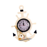 (Style D) Anchor Wall Clock Sea Themed Coastal Vintage for Home Living Room Restaurant Style A