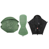 (Mint Green) 3Pcs Infant Strollers Sit Cushion & Canopy Cover with Sitting Bag Breathable and Washable for Yoyo 2/3 Strollers  Mint Green