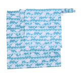 3pcs Baby Cloth Diaper Wet Dry Bags Waterproof Reusable Baby Clothes Items Storage BagsWhite