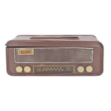 Vintage Tissue Box Cover Vintage Radio Shape Iron Art Tissue Box Storage For Home Living Room Table Decorations