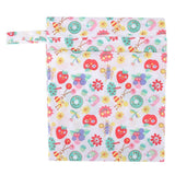 Portable Double Layer Baby Diaper Storage Bag Waterproof Outdoor Paper Diaper Bag(WhiteFruit )